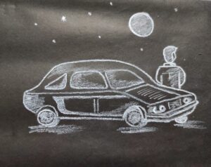 Own Drawing of a solitary person