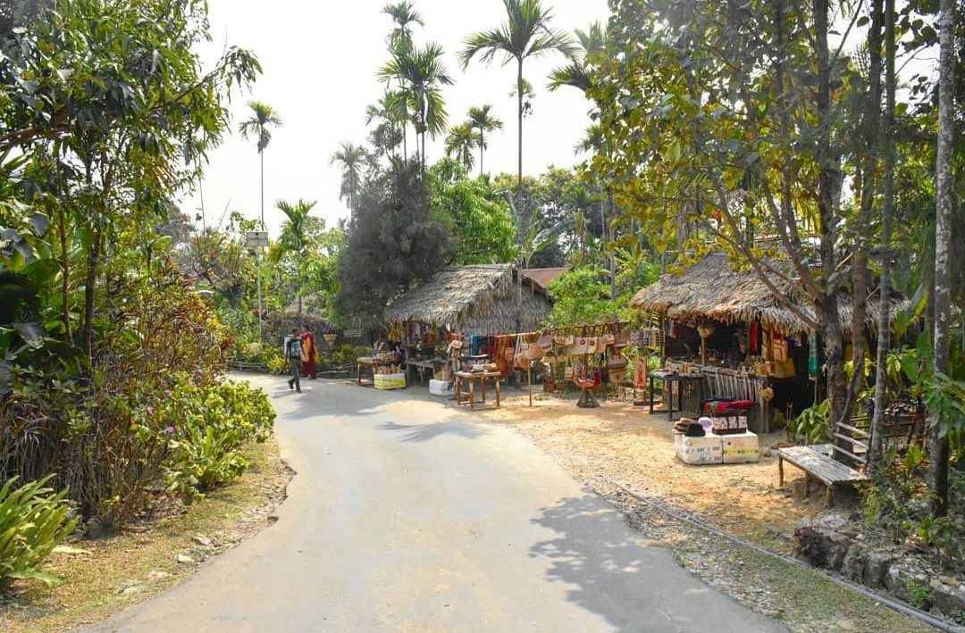 Image of the village Mawlynnong in Meghalaya