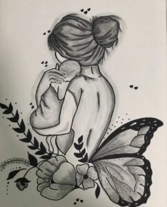 দূর্গা - Image of a mother holding her child