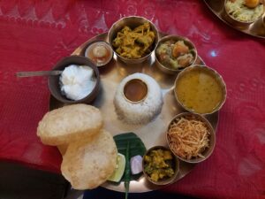 Image of delicious lunch served in Itachuna রাজবাড়ী
